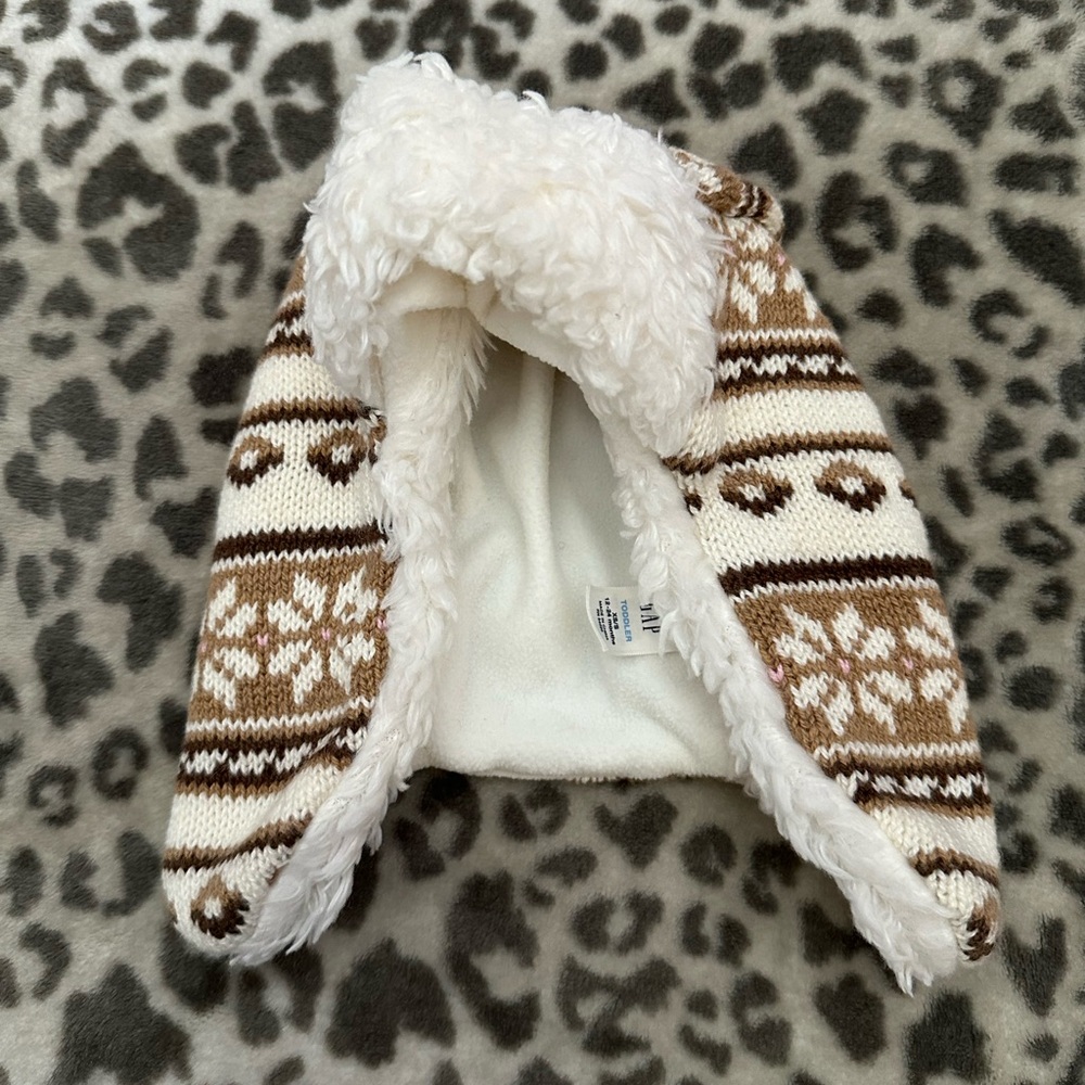 babyGap Wool & Fleece Trapper Hat in Tan Size Toddler XS S 12-24 months